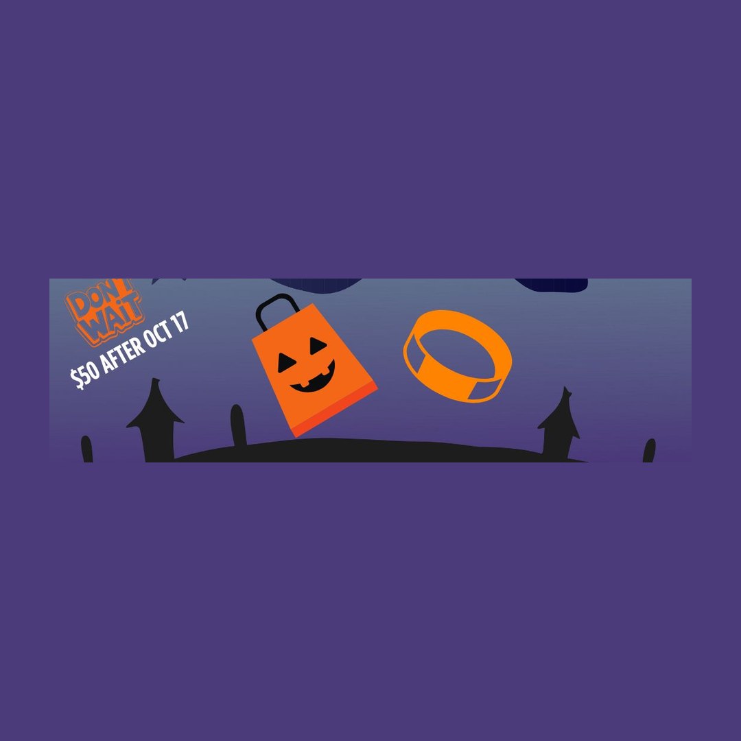 Orange treat bag and orange wristband